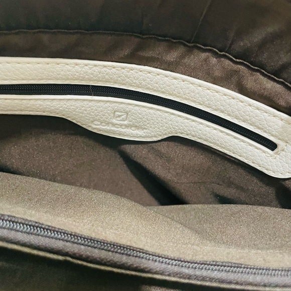 Elegant Cream Concorde Handbag pebbled  faux leather purse - Picture 16 of 16